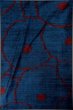 Photo4: P0409H Vintage Japanese kimono Navy Blue TSUMUGI pongee for women / Silk. Chrysanthemum (Grade B) (4)