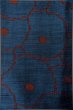 Photo1: P0409H Vintage Japanese kimono Navy Blue TSUMUGI pongee for women / Silk. Chrysanthemum (Grade B) (1)