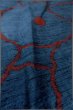 Photo10: P0409H Vintage Japanese kimono Navy Blue TSUMUGI pongee for women / Silk. Chrysanthemum (Grade B) (10)