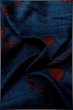 Photo12: P0409H Vintage Japanese kimono Navy Blue TSUMUGI pongee for women / Silk. Chrysanthemum (Grade B) (12)