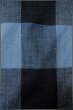 Photo4: P0409I Vintage Japanese kimono Light Indigo Blue TSUMUGI pongee for women / Silk. Plaid Checks (Grade C) (4)
