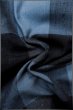 Photo10: P0409I Vintage Japanese kimono Light Indigo Blue TSUMUGI pongee for women / Silk. Plaid Checks (Grade C) (10)