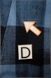 Photo15: P0409I Vintage Japanese kimono Light Indigo Blue TSUMUGI pongee for women / Silk. Plaid Checks (Grade C) (15)