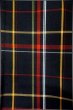 Photo5: Mint P0409J Vintage Japanese kimono Black TSUMUGI pongee for women / Silk. Plaid Checks (Grade A) (5)