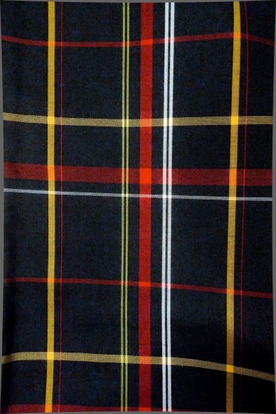 Photo5: Mint P0409J Vintage Japanese kimono Black TSUMUGI pongee for women / Silk. Plaid Checks (Grade A) (5)