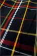 Photo8: Mint P0409J Vintage Japanese kimono Black TSUMUGI pongee for women / Silk. Plaid Checks (Grade A) (8)