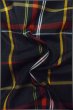 Photo11: Mint P0409J Vintage Japanese kimono Black TSUMUGI pongee for women / Silk. Plaid Checks (Grade A) (11)