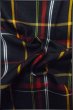 Photo12: Mint P0409J Vintage Japanese kimono Black TSUMUGI pongee for women / Silk. Plaid Checks (Grade A) (12)