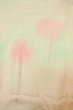 Photo1: P0421A Vintage Japanese kimono Pale Pink JUBAN undergarment for women / Silk. Gradation, Based woven pattern: Cloud, KUMIHIMO rope with tassels, Folding fan (Grade C) (1)