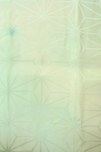 Photo6: P0421B Vintage Japanese kimono Pale Light Blue JUBAN undergarment for women / Silk. Gradation (Grade C) (6)