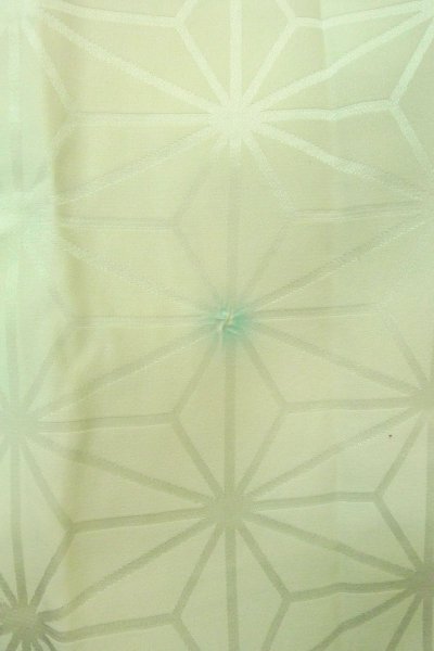 Photo7: P0421B Vintage Japanese kimono Pale Light Blue JUBAN undergarment for women / Silk. Gradation (Grade C) (7)