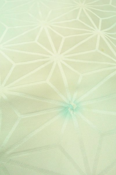 Photo8: P0421B Vintage Japanese kimono Pale Light Blue JUBAN undergarment for women / Silk. Gradation (Grade C) (8)