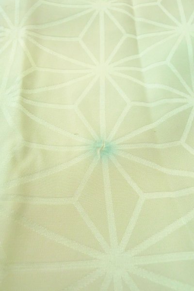 Photo9: P0421B Vintage Japanese kimono Pale Light Blue JUBAN undergarment for women / Silk. Gradation (Grade C) (9)