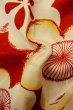 Photo12: P0421C Vintage Japanese kimono Red JUBAN undergarment for women / Silk. UME plum bloom (Grade C) (12)