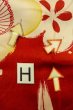 Photo21: P0421C Vintage Japanese kimono Red JUBAN undergarment for women / Silk. UME plum bloom (Grade C) (21)