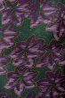 Photo7: P0421D Antique Japanese kimono Dark Green JUBAN undergarment for women / Silk. Peony (Grade D) (7)