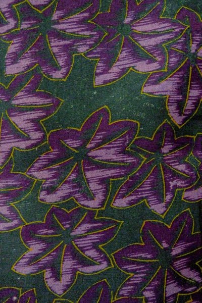 Photo7: P0421D Antique Japanese kimono Dark Green JUBAN undergarment for women / Silk. Peony (Grade D) (7)