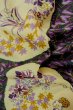 Photo12: P0421D Antique Japanese kimono Dark Green JUBAN undergarment for women / Silk. Peony (Grade D) (12)