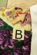 Photo15: P0421D Antique Japanese kimono Dark Green JUBAN undergarment for women / Silk. Peony (Grade D) (15)