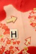 Photo21: P0421E Vintage Japanese kimono Light Pink JUBAN undergarment for women / Silk. SAKURA cherry blossom (Grade C) (21)