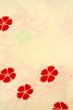Photo4: P0421F Vintage Japanese kimono Pale Pink JUBAN undergarment for women / Silk. Grass, Fringed pink pattern (Grade D) (4)