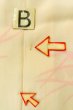 Photo15: P0421F Vintage Japanese kimono Pale Pink JUBAN undergarment for women / Silk. Grass, Fringed pink pattern (Grade D) (15)