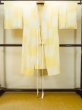 Photo2: P0421G Vintage Japanese kimono Pale Yellow JUBAN undergarment for women / Silk. Quadrangle (Grade C) (2)