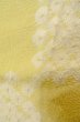 Photo6: P0421G Vintage Japanese kimono Pale Yellow JUBAN undergarment for women / Silk. Quadrangle (Grade C) (6)