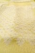 Photo8: P0421G Vintage Japanese kimono Pale Yellow JUBAN undergarment for women / Silk. Quadrangle (Grade C) (8)