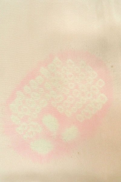 Photo5: P0421H Vintage Japanese kimono Pale Pink JUBAN undergarment for women / Silk. Abstract pattern (Grade C) (5)