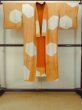 Photo2: P0421I Vintage Japanese kimono Golden Yellow JUBAN undergarment for women / Silk. Gap in a cloud, more damages (Grade C) (2)