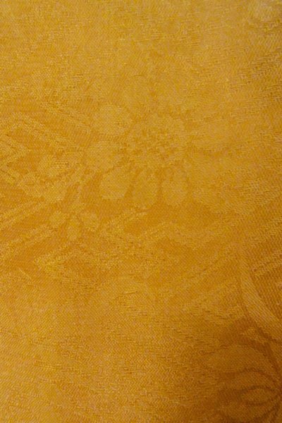 Photo7: P0421I Vintage Japanese kimono Golden Yellow JUBAN undergarment for women / Silk. Gap in a cloud, more damages (Grade C) (7)