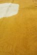 Photo8: P0421I Vintage Japanese kimono Golden Yellow JUBAN undergarment for women / Silk. Gap in a cloud, more damages (Grade C) (8)