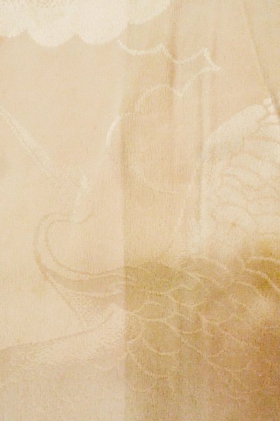 Photo5: P0421K Vintage Japanese kimono Pale Pink Juban for Girls for women / Silk., W/embroidary half collar. (Grade C) (5)