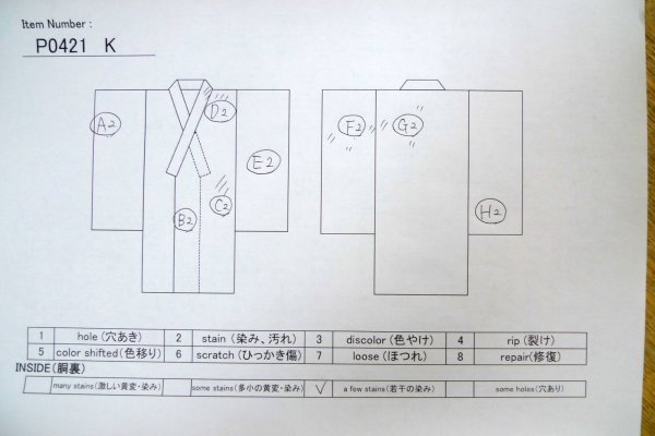Photo13: P0421K Vintage Japanese kimono Pale Pink Juban for Girls for women / Silk., W/embroidary half collar. (Grade C) (13)