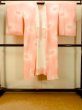 Photo2: P0421L Vintage Japanese kimono Pale Pink JUBAN undergarment for women / Silk. Gradation, Based woven pattern: Screen motif (Grade C) (2)
