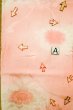 Photo14: P0421L Vintage Japanese kimono Pale Pink JUBAN undergarment for women / Silk. Gradation, Based woven pattern: Screen motif (Grade C) (14)