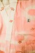 Photo18: P0421L Vintage Japanese kimono Pale Pink JUBAN undergarment for women / Silk. Gradation, Based woven pattern: Screen motif (Grade C) (18)