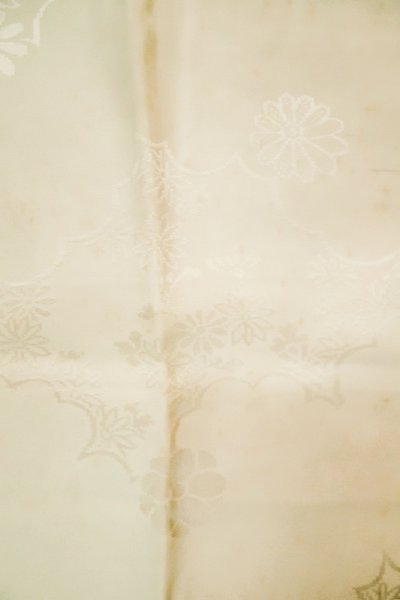 Photo6: P0421M Vintage Japanese kimono White JUBAN undergarment for women / Silk. (Grade D) (6)