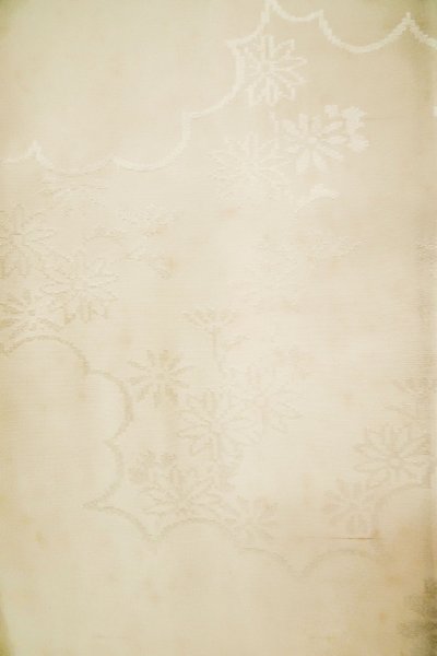 Photo7: P0421M Vintage Japanese kimono White JUBAN undergarment for women / Silk. (Grade D) (7)