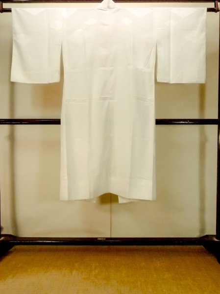 Photo3: P0421N Vintage Japanese kimono White JUBAN undergarment for women / Synthetic. (Grade B) (3)