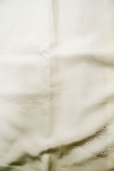Photo5: P0421N Vintage Japanese kimono White JUBAN undergarment for women / Synthetic. (Grade B) (5)
