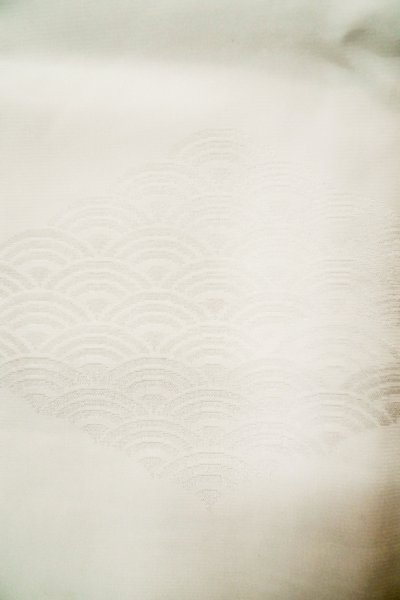 Photo1: P0421N Vintage Japanese kimono White JUBAN undergarment for women / Synthetic. (Grade B) (1)