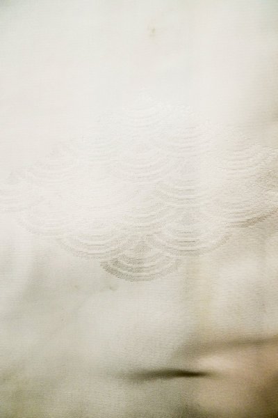 Photo6: P0421N Vintage Japanese kimono White JUBAN undergarment for women / Synthetic. (Grade B) (6)