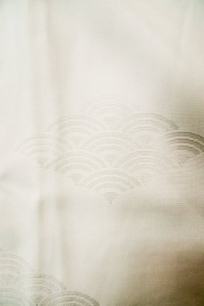 Photo7: P0421N Vintage Japanese kimono White JUBAN undergarment for women / Synthetic. (Grade B) (7)