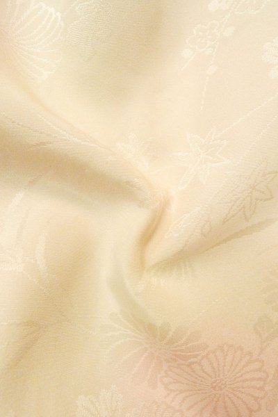 Photo12: P0421O Vintage Japanese kimono Pale Pink JUBAN undergarment for women / Silk. Gradation (Grade B) (12)