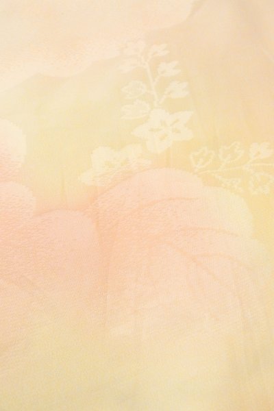 Photo8: P0421P Vintage Japanese kimono Pale Pink JUBAN undergarment for women / Silk. Gradation (Grade C) (8)