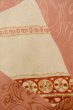 Photo6: P0421R Vintage Japanese kimono Light Coral JUBAN undergarment for women / Silk. Flower (Grade B) (6)