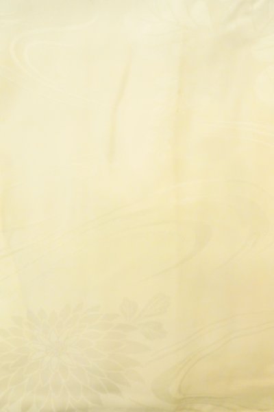Photo3: P0421T Vintage Japanese kimono Shiny Off White JUBAN undergarment for women / Synthetic. (Grade C) (3)