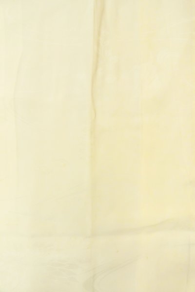 Photo4: P0421T Vintage Japanese kimono Shiny Off White JUBAN undergarment for women / Synthetic. (Grade C) (4)